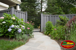 Sgarden fence with aluminum gate