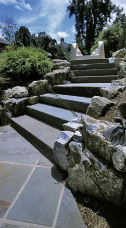 Paver walkway and steps